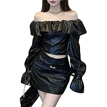 黒 オフショルダー 長袖 トップス Amazon | [WANSHIX] オフショルダー トップス レディース